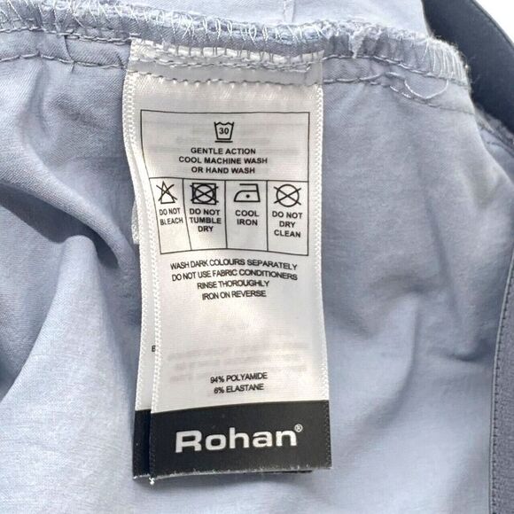 Rohan Women's Stretch Bags Hiking Trousers Pants Light Steel Blue UPF Size 12R - Picture 6 of 9